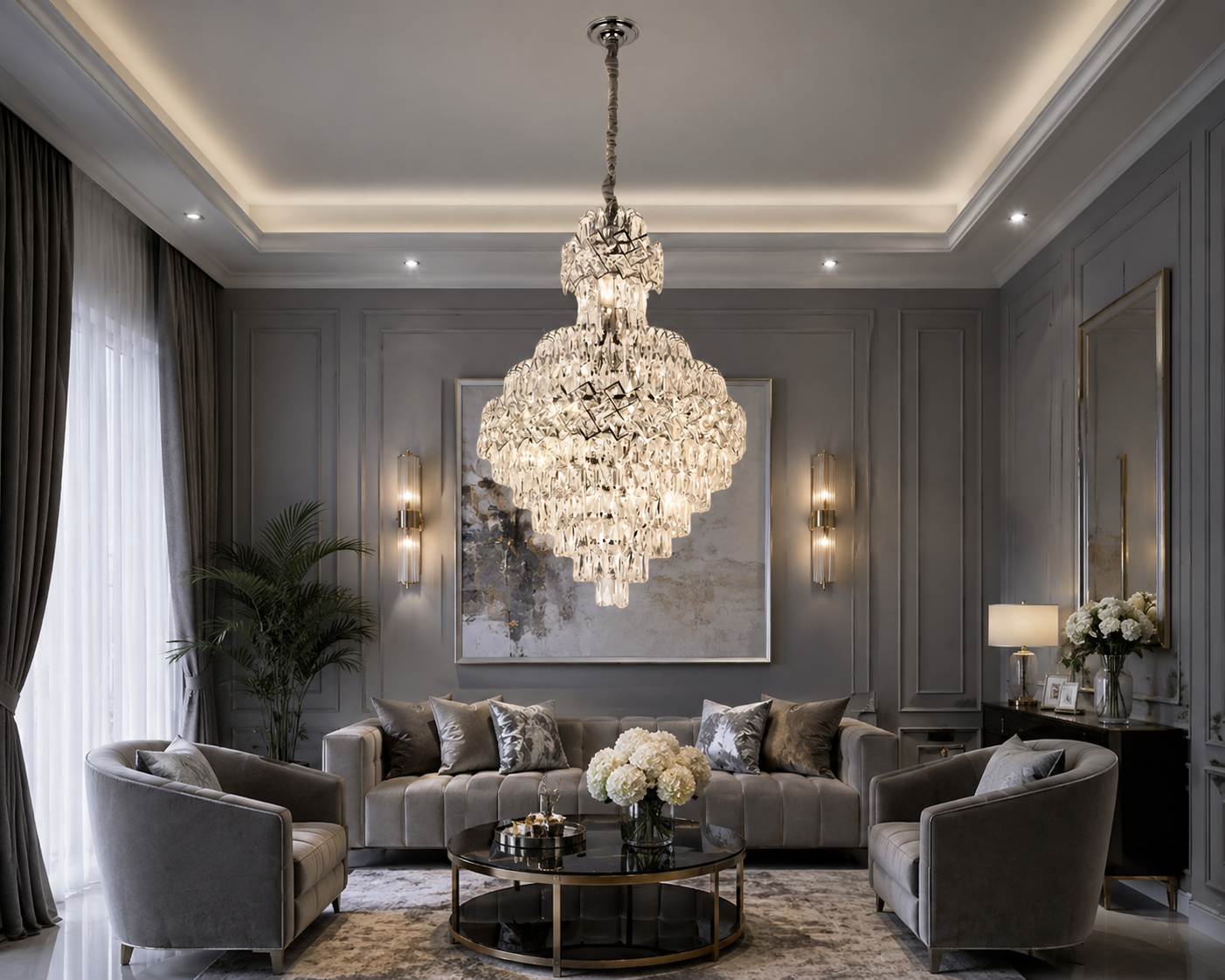 Candelabru Cristal Grandios  8650/600×900 | 15x E27