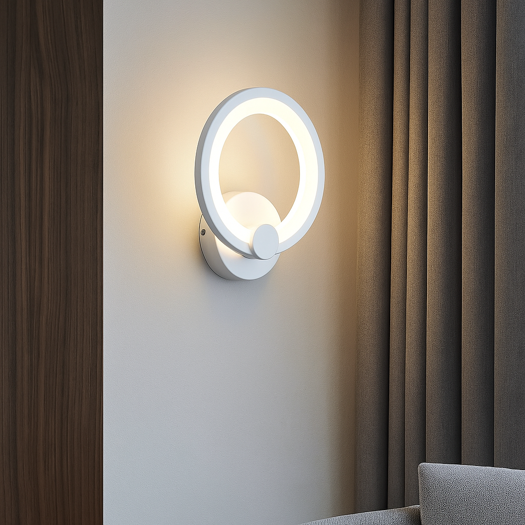 Aplica LED Albă 8067/1WH – Design Circular, 22W, 3000–6500K, Stil Modern