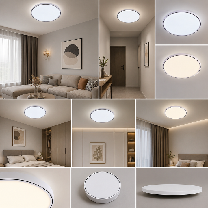 Plafoniera LED rotundă, Ø260 mm, 24W, 6500K, ML-003/460WH+BK