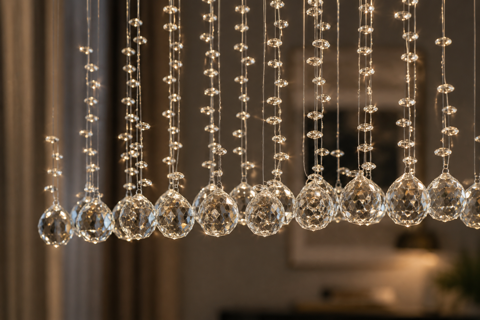 Candelabru LED cu cristale, 600×200×600 mm, 20W, 4000K, fără telecomandă, 6032/4
