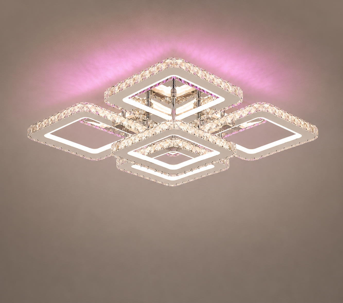 Lustra LED Eleganta, 2886-4+1 – Design Geometric cu Lumină Puternică și Telecomandă 2.4G