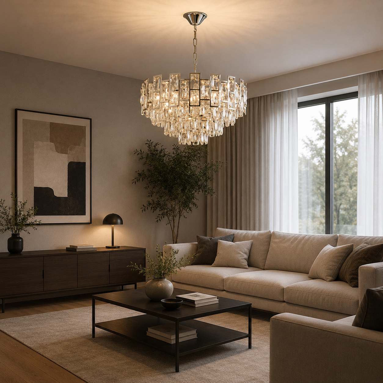 Candelabru  Crystal Glam Ø600×H380 mm, 9xE27 (max. 60W), 2800–6500 K 2334/600
