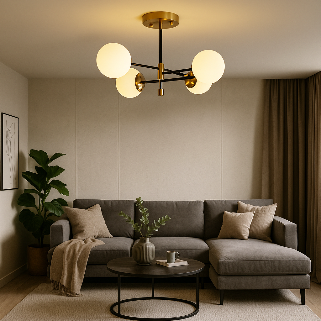 Lustra LED 8316/4 – 4xE27, Ø580 mm, Stil Retro-Chic