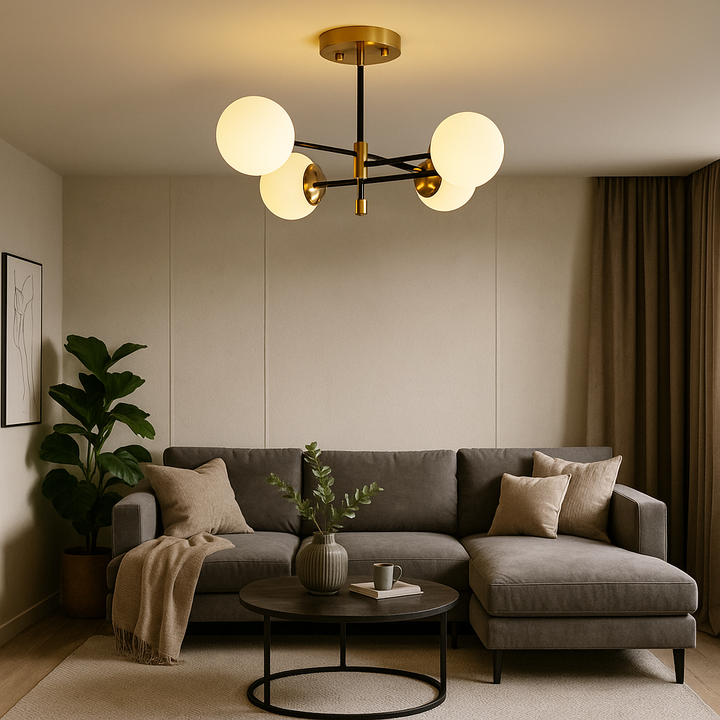 Lustra LED 8316/4 – 4xE27, Ø580 mm, Stil Retro-Chic