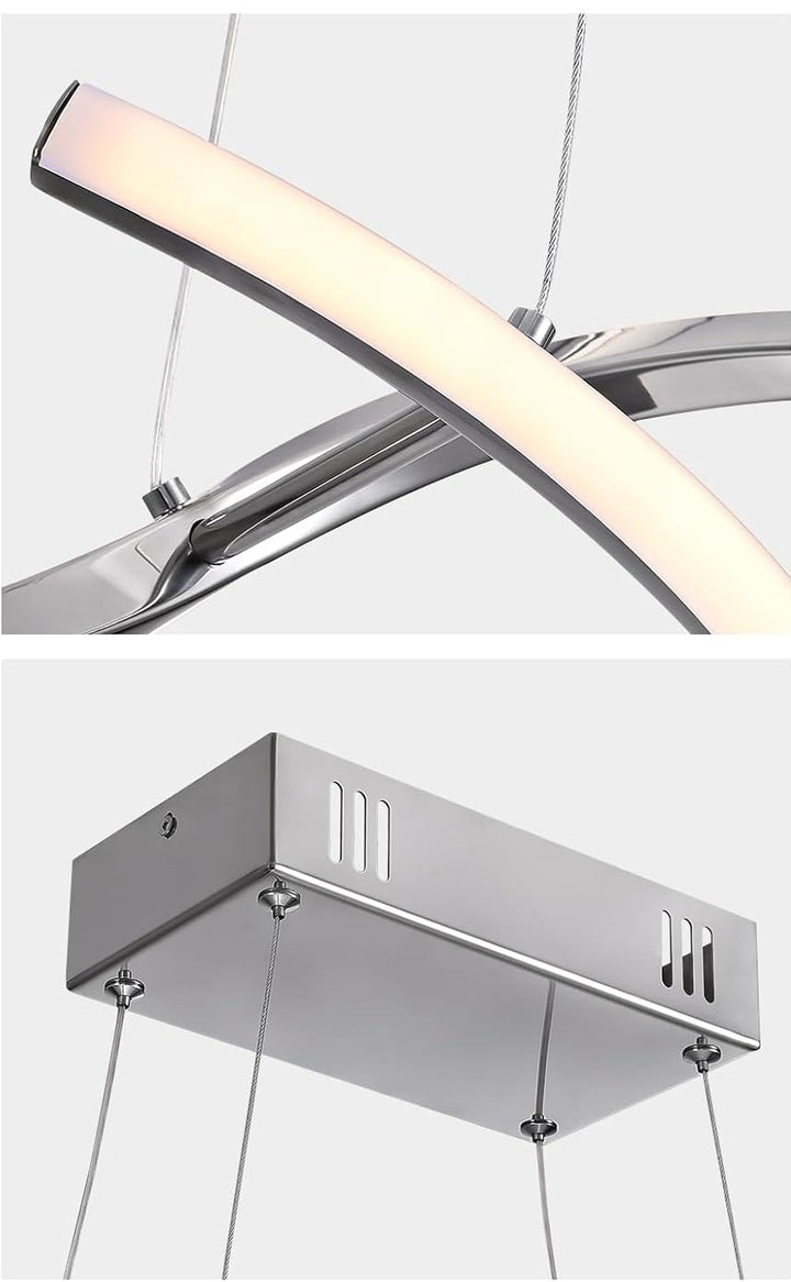 PENDUL LED MODERN AURIU 76W – SX8356 CH, LUMINĂ CALDĂ-NEUTRĂ