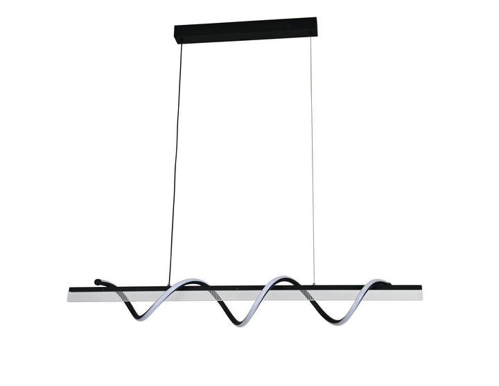Pendul LED Valuri 94W Negru – SX8359 negru, Iluminare Modernă și Elegantă