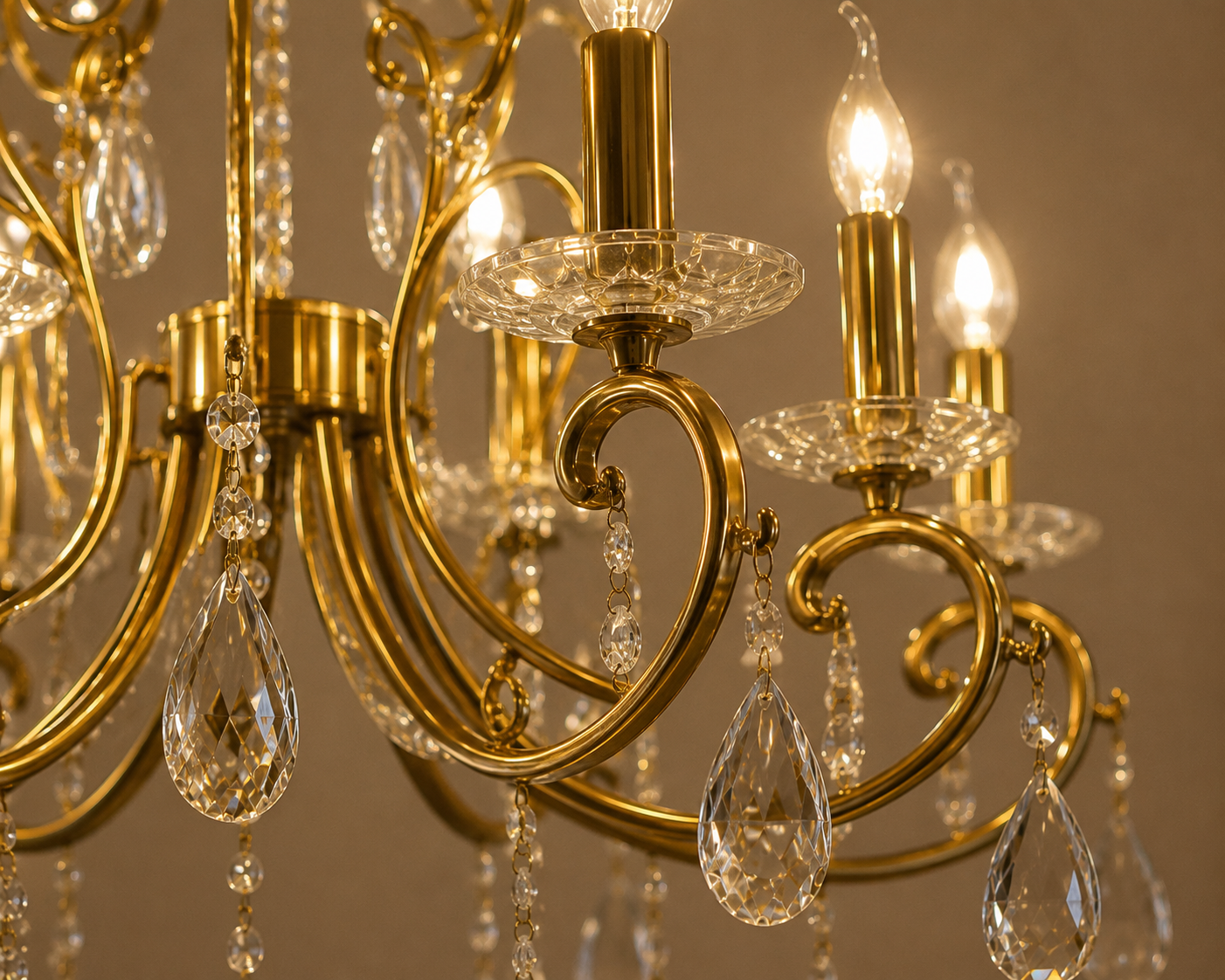 Candelabru Elegant, model 7928-5 Copper – Design Retro cu Cristale