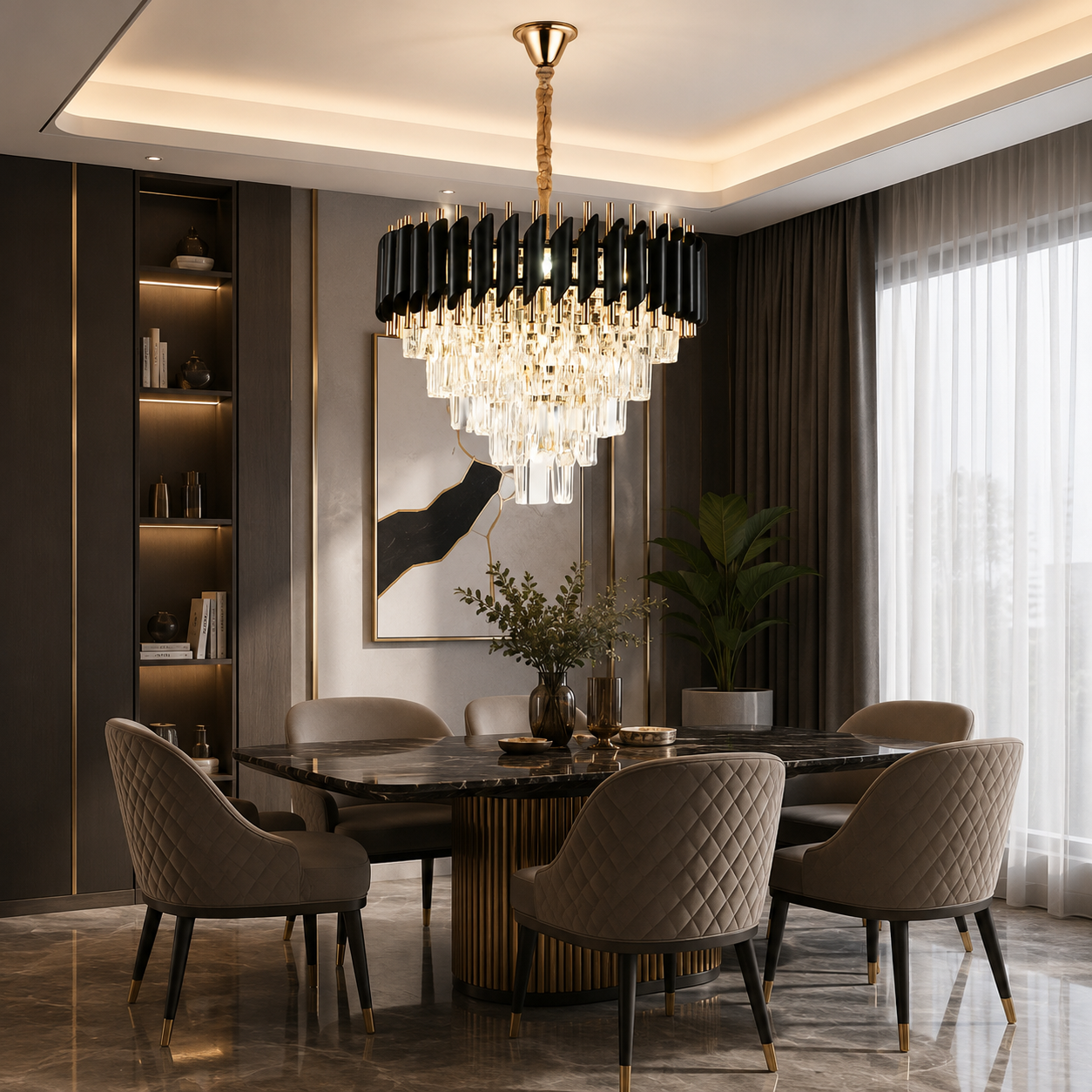 Candelabru elegant, model 9001/500FG+BK
