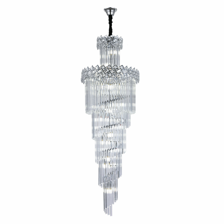 Candelabru rotund cristal argintiu 18xE27 model 8650-600-1800CROM