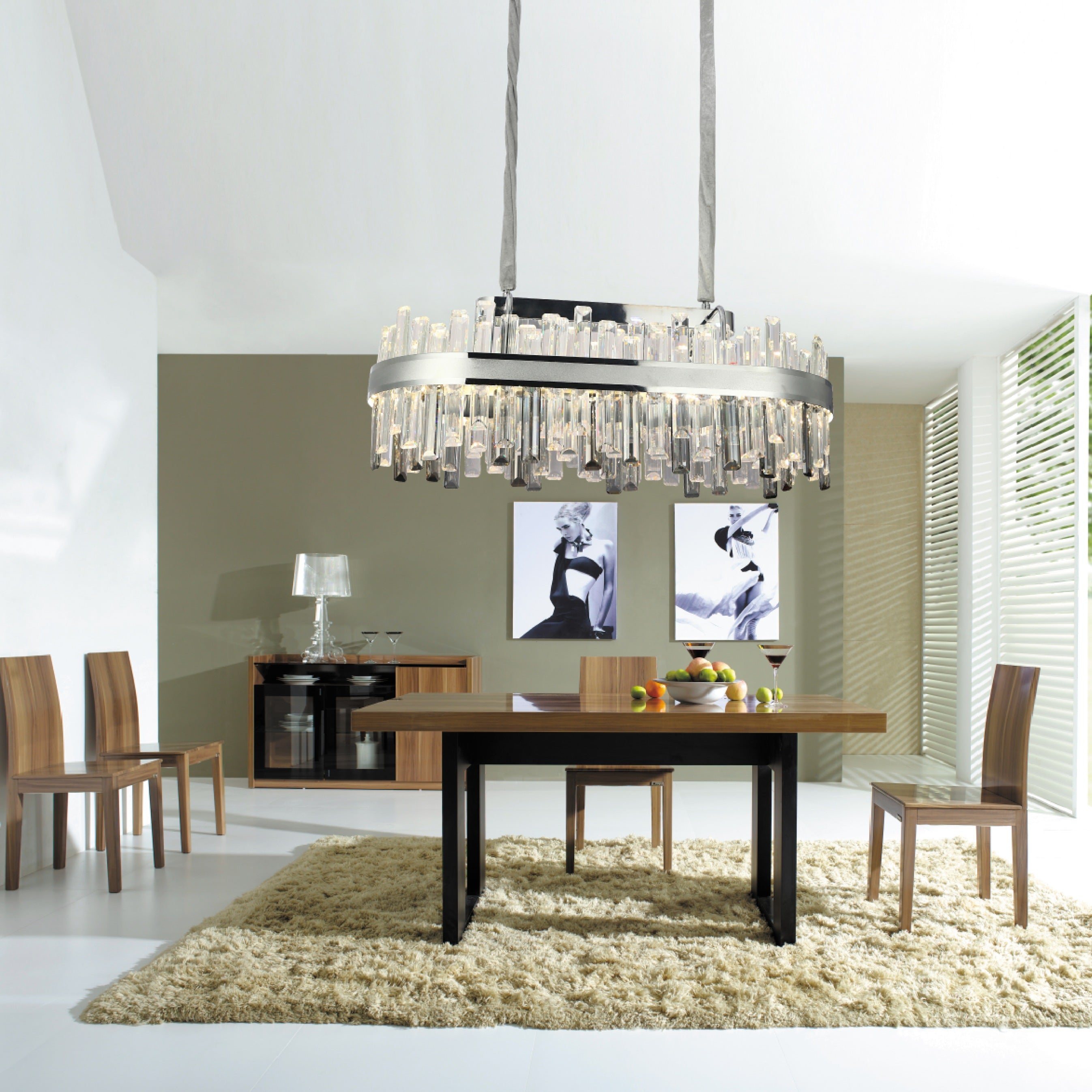 Candelabru LED 140 W, Ø ≈ 800 × 350 mm, temperatura reglabila 2800–6500 K – model 8652/80×35 CR