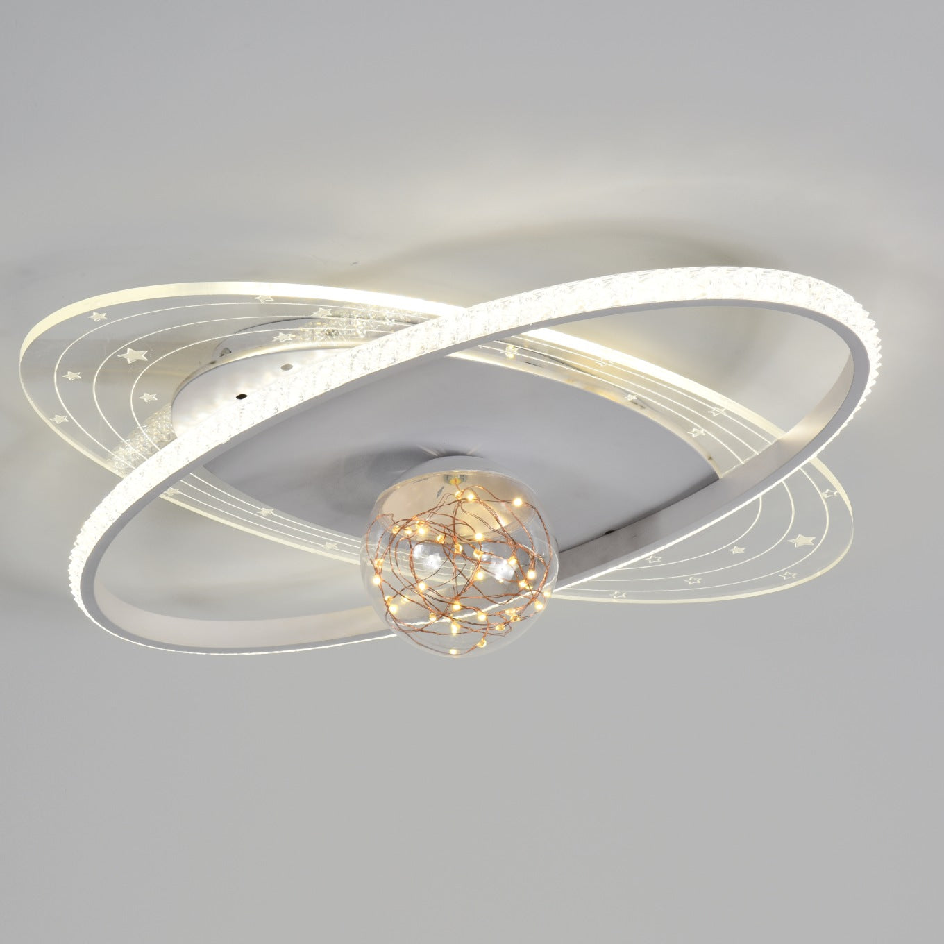 Lustra LED cu telecomanda, 102 W, Ø ≈ 600 mm, temperatură reglabila 2800–6500 K – model SX8680