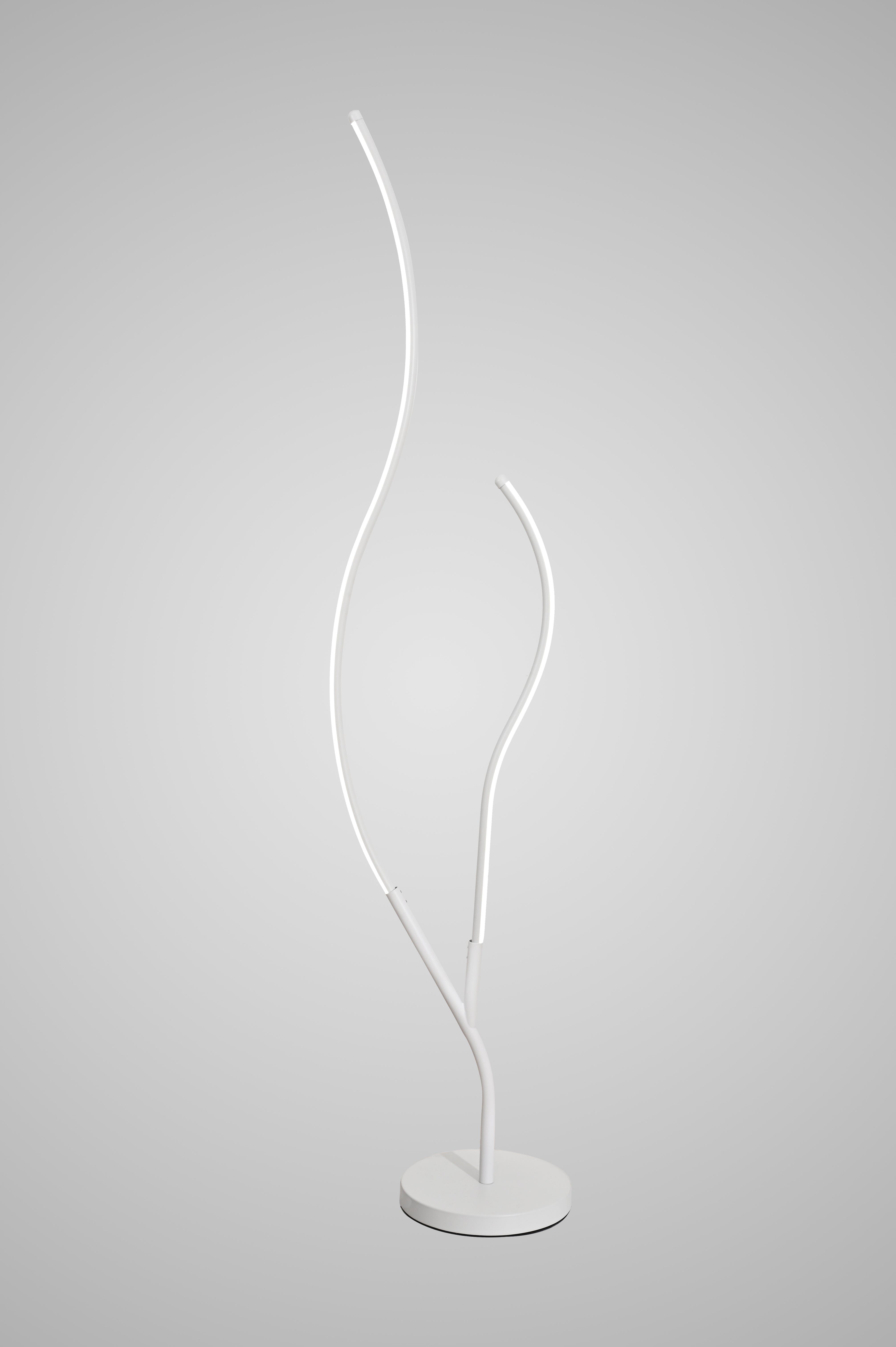 Lampadar LED decorativ tip sculptură, 68 W, 1450 mm înălțime, temperatură reglabilă 2800–6500 K – model SX8742-WH