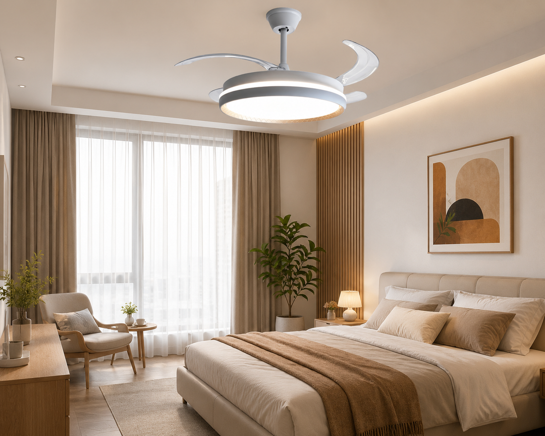 Ventilator de tavan cu LED 96W și telecomandă –  A111L