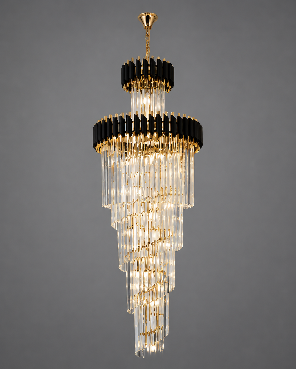 Candelabru decorativ, Ø450 mm, finisaj auriu, 9001/600+1800 BK+FGD