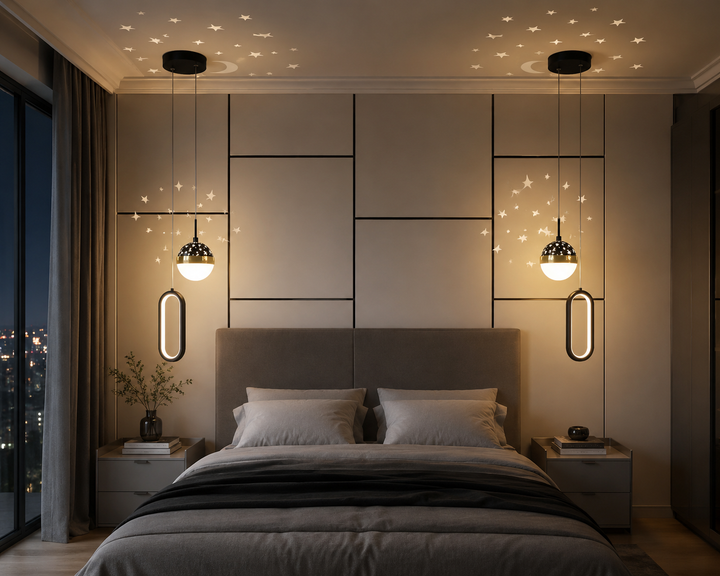 Pendul LED 7679/2 – 42W, Design Elegant Reglabil, cu Telecomandă și Lumină Variabilă