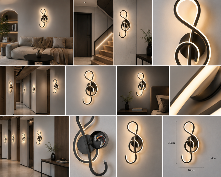 Aplica LED 44W CHEIA SOL NEGRĂ 8606BK