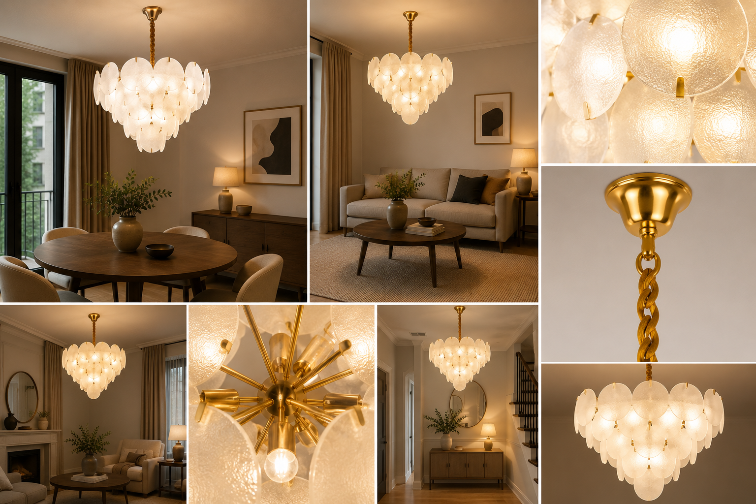 Candelabru modern cu sticla mata, 15 becuri E27, Ø75 cm, H42 cm, model 5867/750 TB