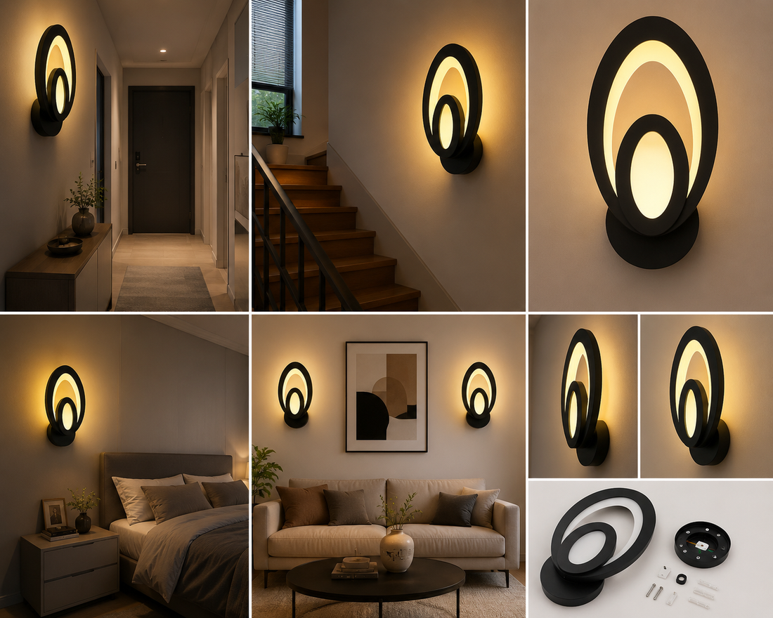 APLICA LED MODERNĂ B03BK LUMINĂ REGLABILĂ 3000–6500K, DESIGN VERTICAL COMPACT