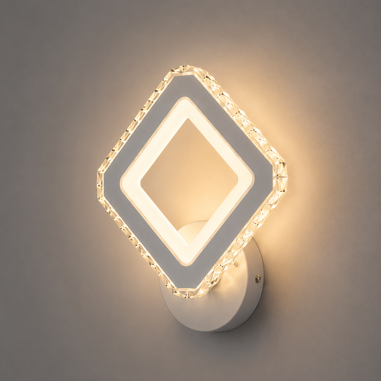 APLICA DE PERETE LED, 2X13W, LUMINA REGLABILA 3000K–6500K, 230×197×55 MM, FINISAJ ALB+ CROM 19376/1WH