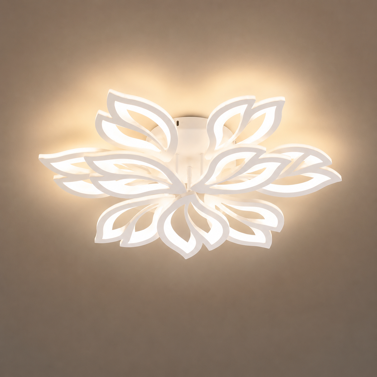 Lustra LED 160W cu telecomandă, Ø645 mm, lumină reglabilă 3000–6500K – model 19250/6+3N WH