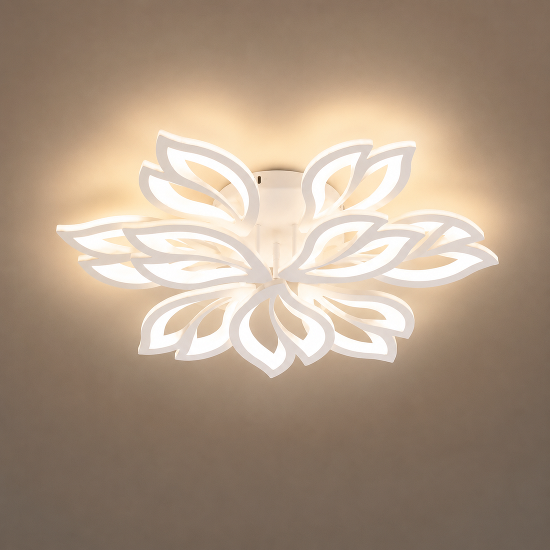 Lustra LED 160W cu telecomandă, Ø645 mm, lumină reglabilă 3000–6500K – model 19250/6+3N WH