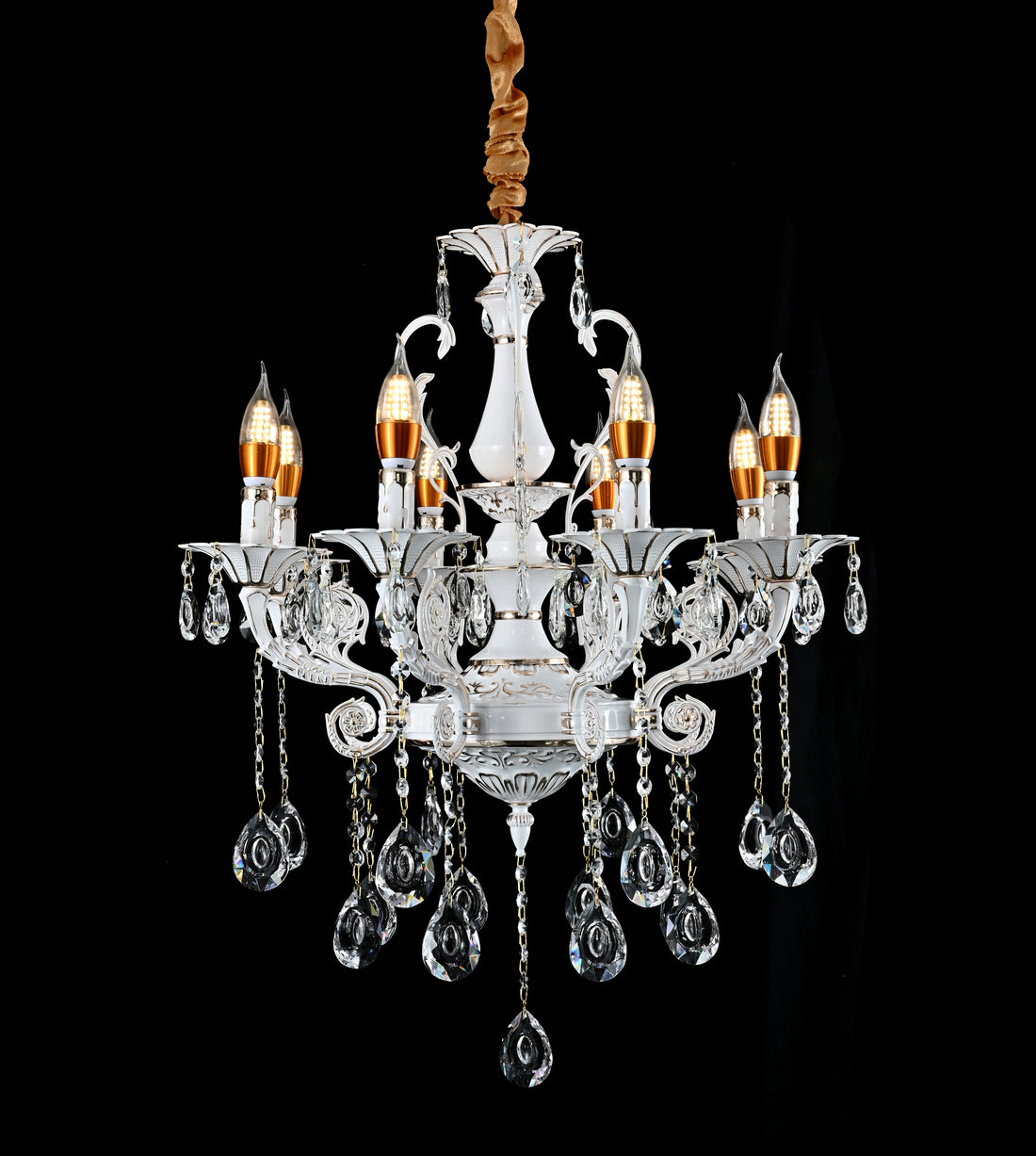 Candelabru cu 8 brațe, soclu E14 max. 60W, Ø750 mm, H600 mm – model 9010/8