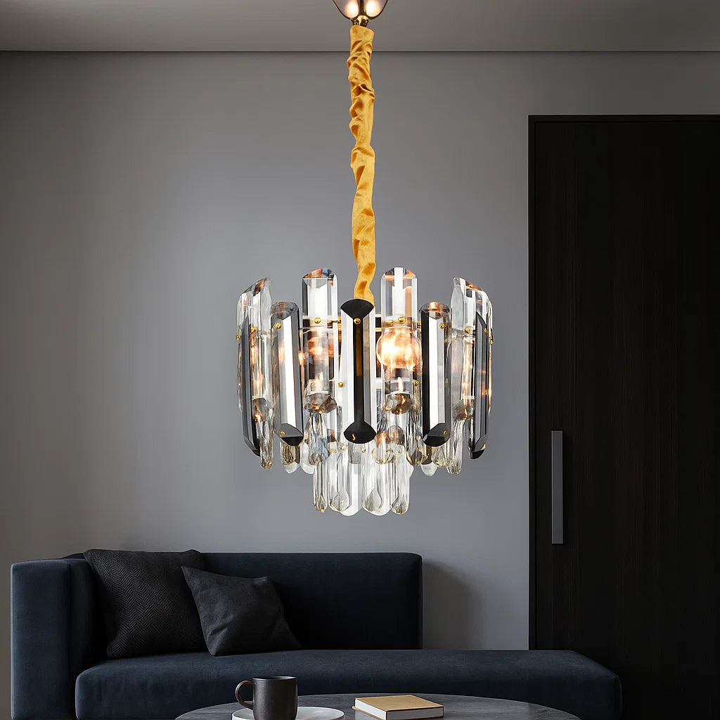 Candelabru cu cristale Ø300 mm, 4xE27, temperatură 2800–6500K – model 9029/300