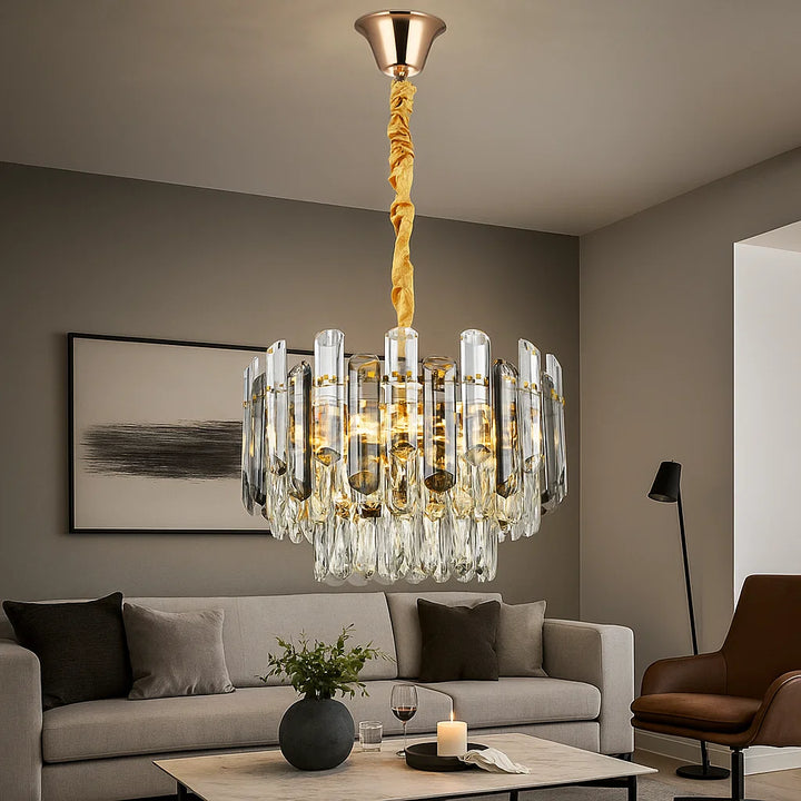 Candelabru cu cristale Ø400 mm, 5xE27, temperatură 2800–6500K – model 9029/400