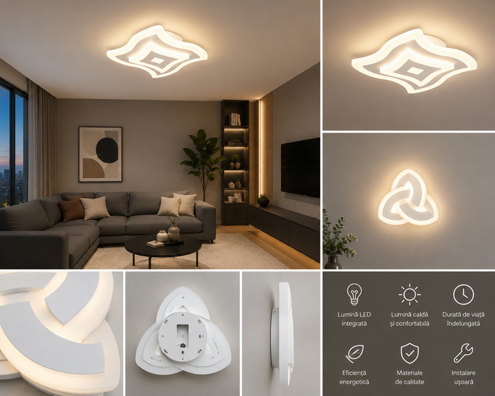 Aplica LED 50W, Ø240 mm, lumină reglabilă 3000–6500K – model 19143/240