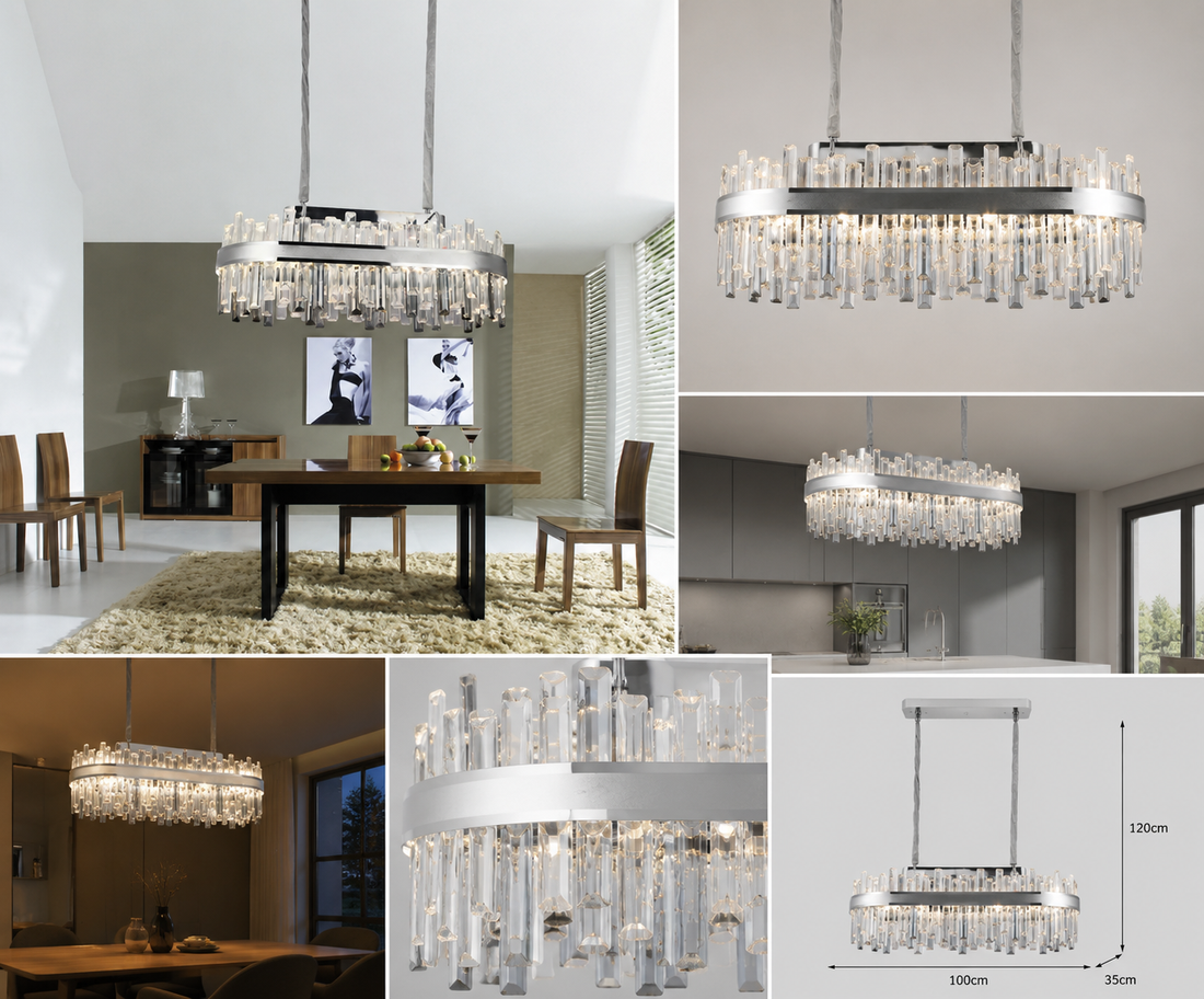 Candelabru LED 140 W, Ø ≈ 800 × 350 mm, temperatura reglabila 2800–6500 K – model 8652/80×35 CR