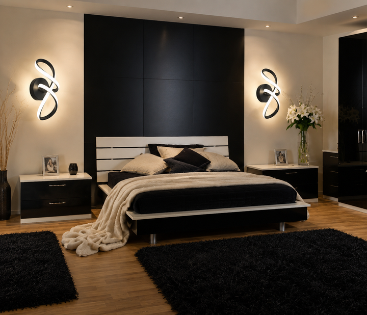 Aplica De perete  Cu Led  77073/1 BK