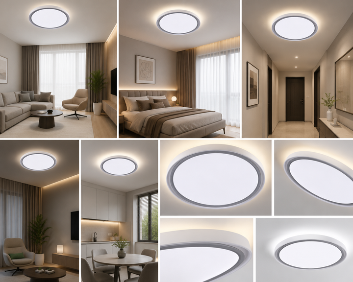 Plafoniera Led Gri ML-001/460WH+GR