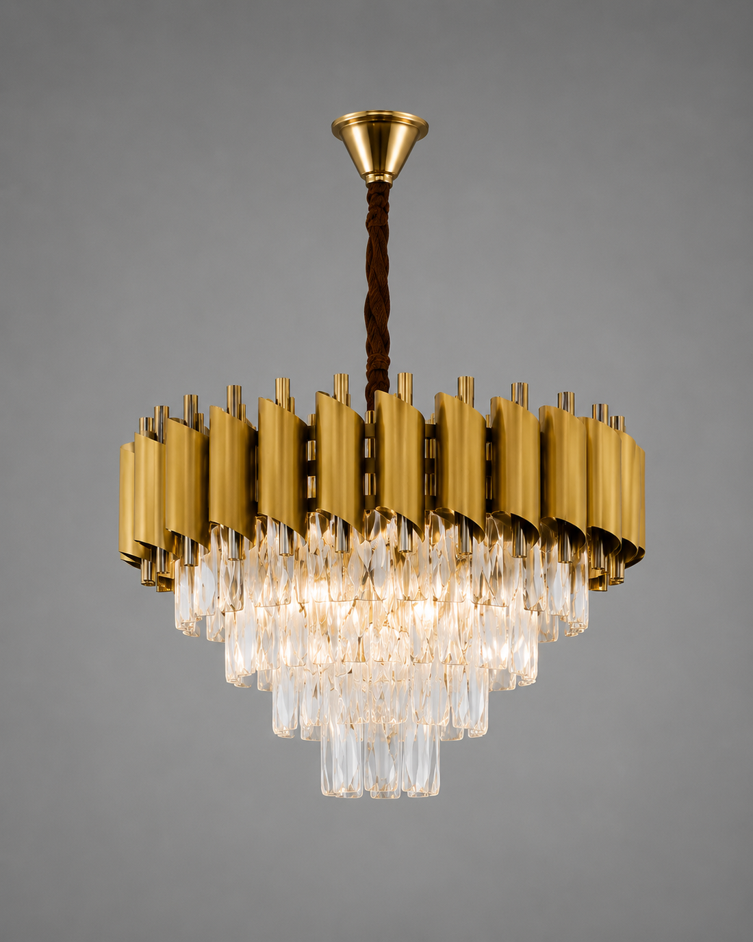 Candelabru, dimensiun 40cm, E27 Aur 4 Becuri Cristale 9001/400FG