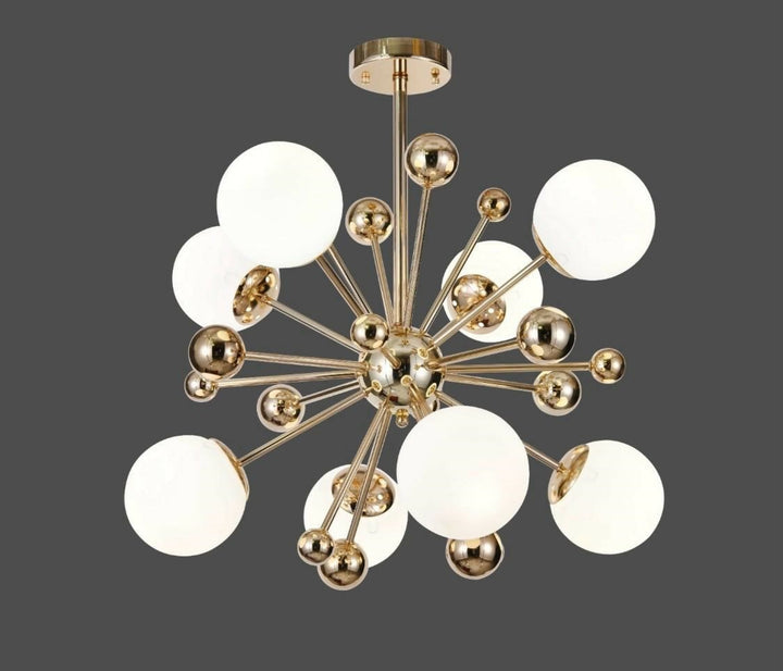 Lustra LED, 8 becuri E27, design moderm ,aurie grandioasă H98182/8