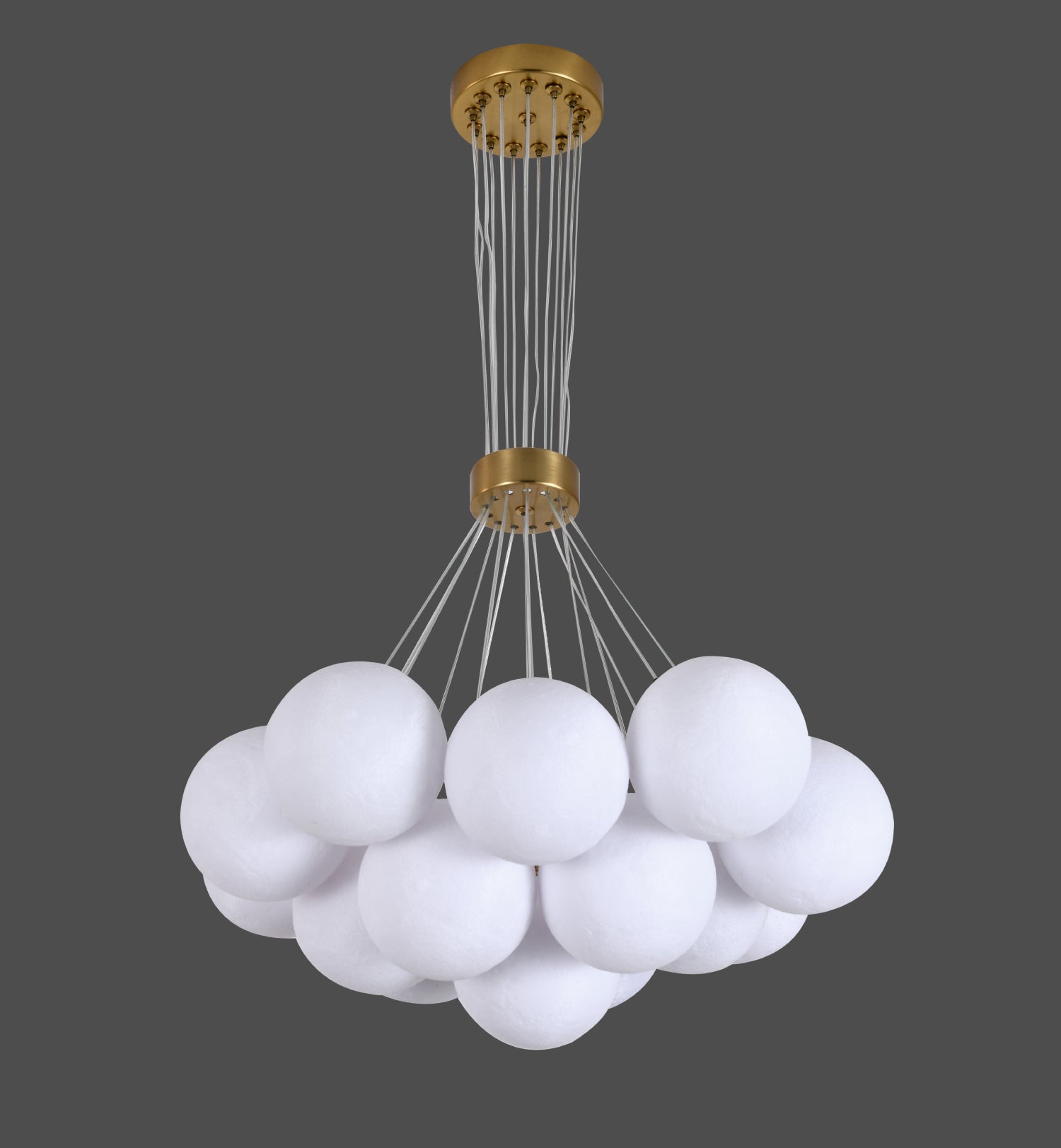 Lustra LED cu 14 globuri din sticla mata G9, Ø50 cm, H100 cm – Model 9859-14