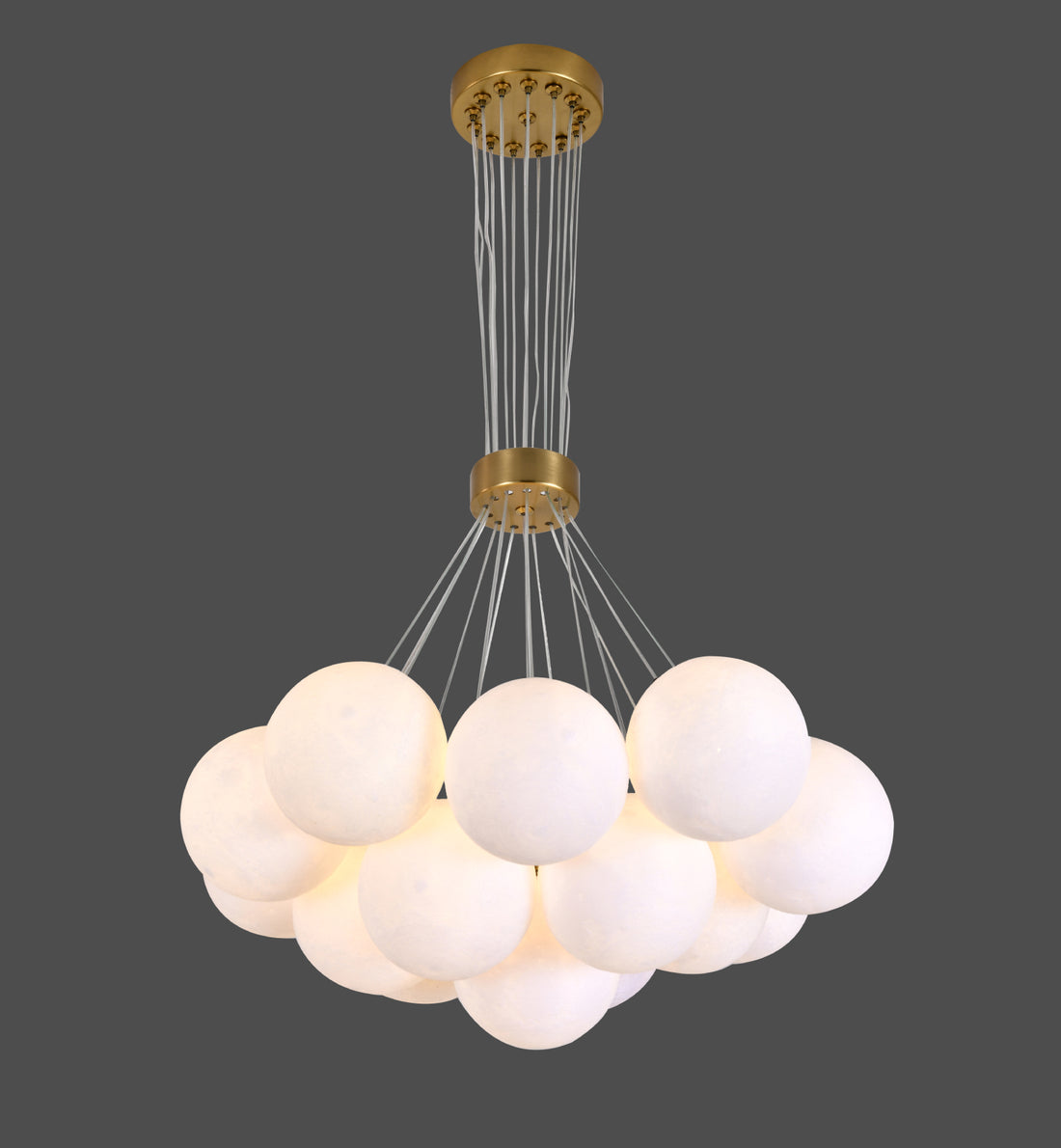 Lustra LED cu 14 globuri din sticla mata G9, Ø50 cm, H100 cm – Model 9859-14