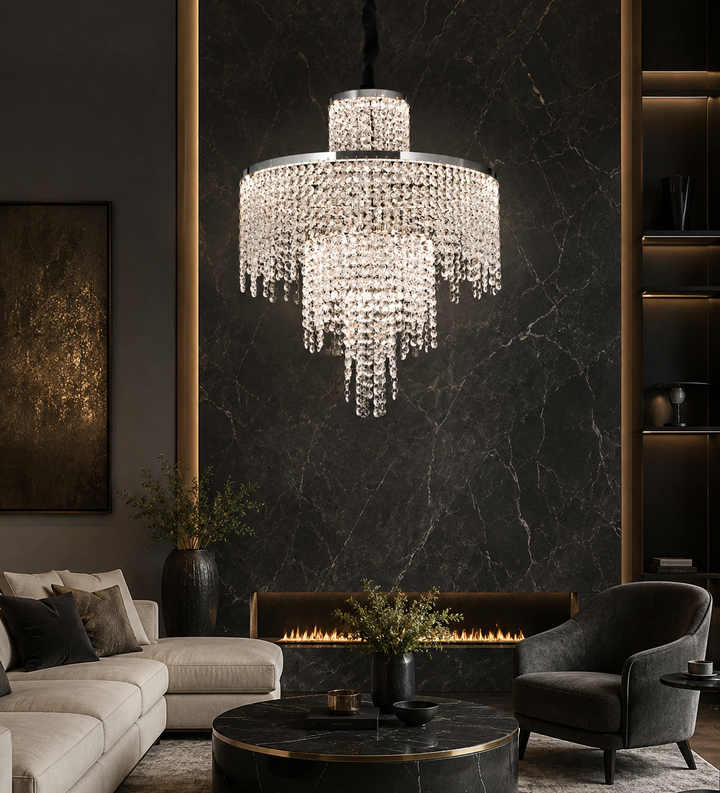 Candelabru LED Silver Cristal CU TELECOMANDĂ 2965/500