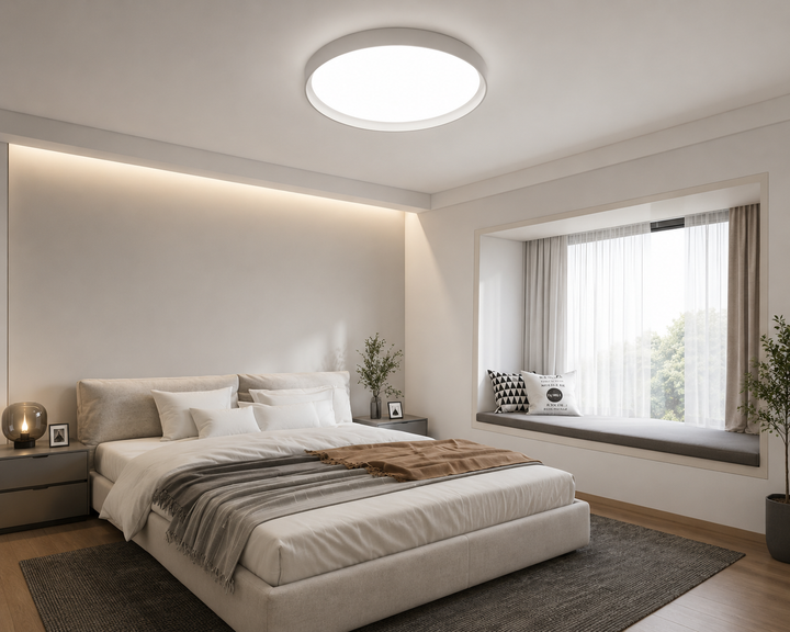 Plafoniera LED rotunda 96W, Ø460 mm, lumină reglabila 3000K / 4500K / 6500K ML-007/460GRI
