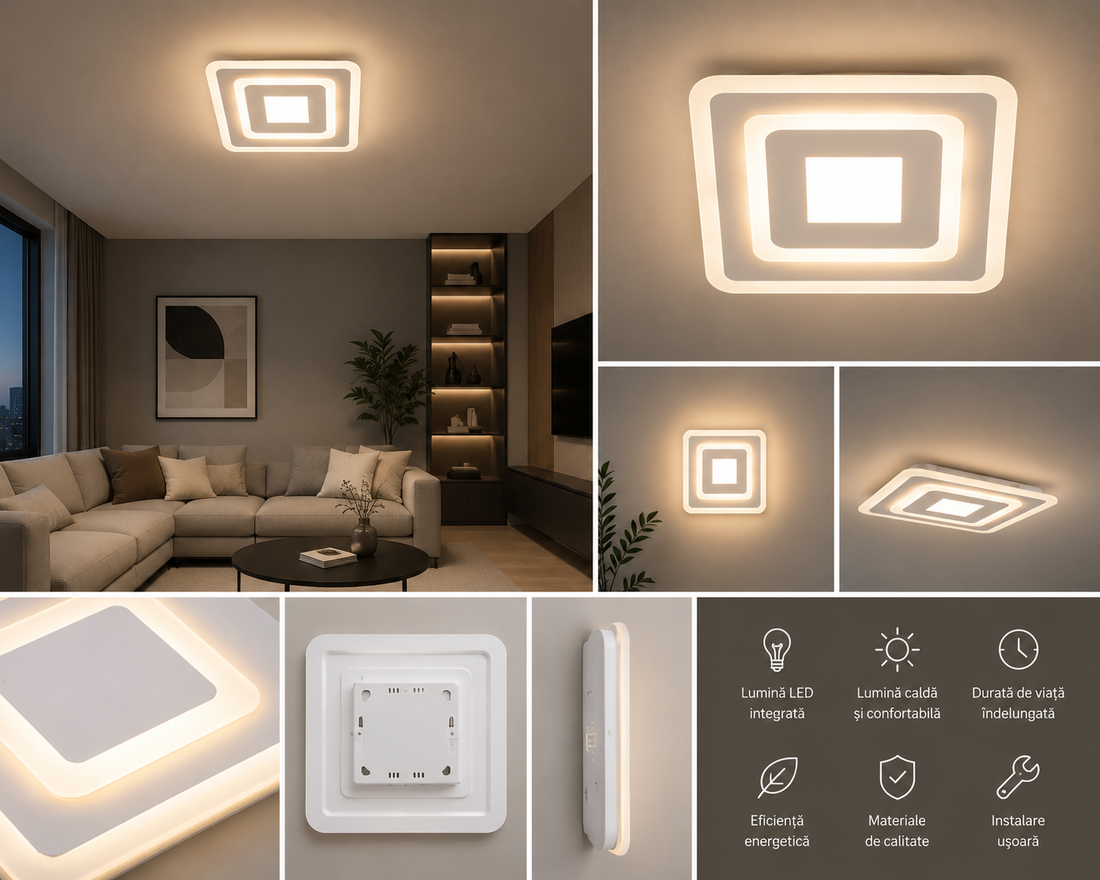 Aplica LED 60W, Ø240 mm, lumină reglabilă 3000–6500K – model 19142/240