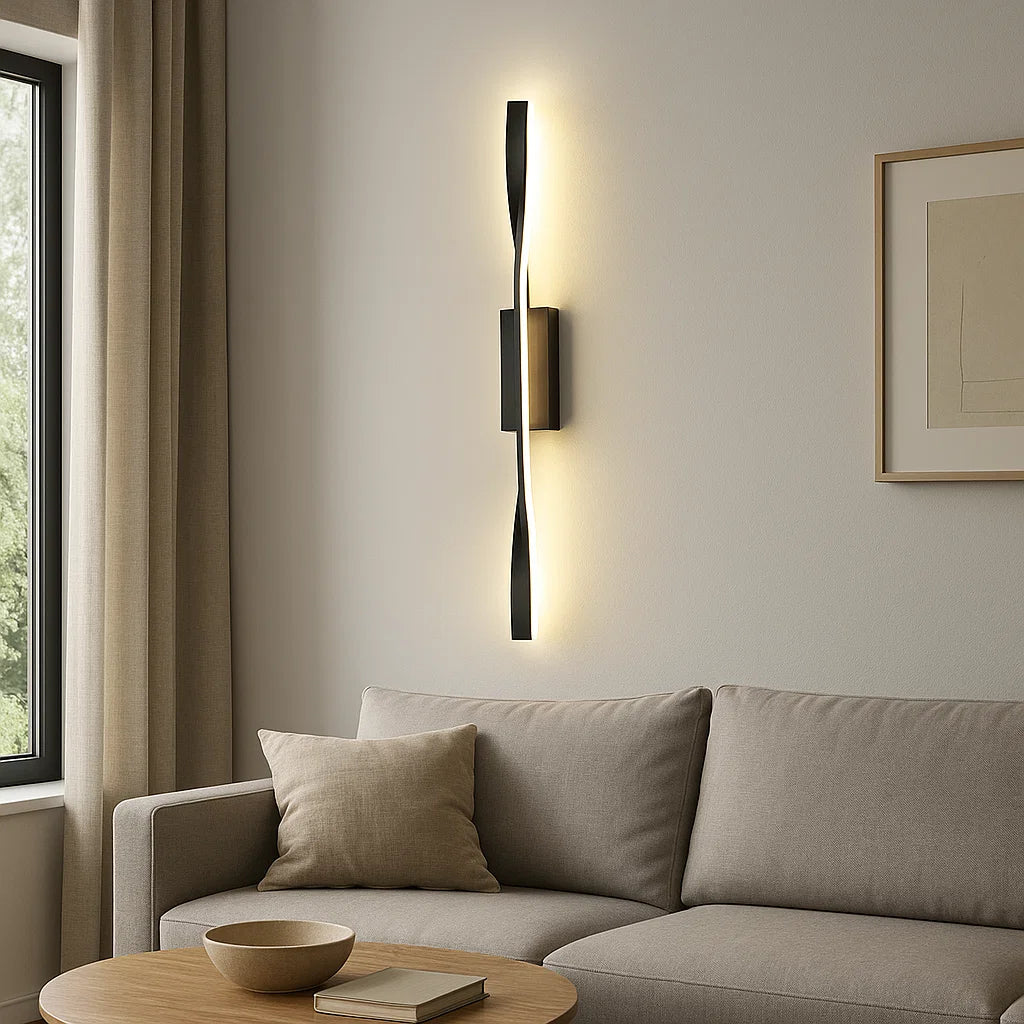 Aplica LED Neagră L77153/600BK, 24W, 3000–6500K, 60x6cm