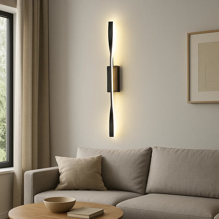Aplica LED Neagră L77153/600BK, 24W, 3000–6500K, 60x6cm
