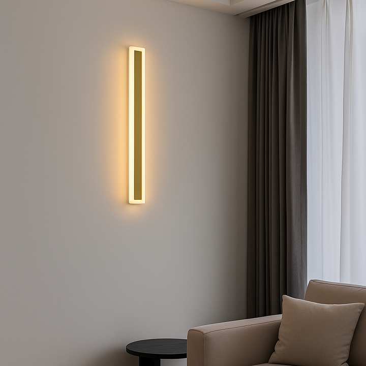 APLICA EXTERIOR  verticala, 25W, lumină calda 3000K, 900×80×41 mm, design modern Gold