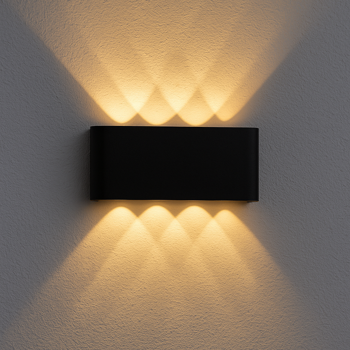 Aplica Exterior 8W, Lumina Caldă, IP65, Design Modern