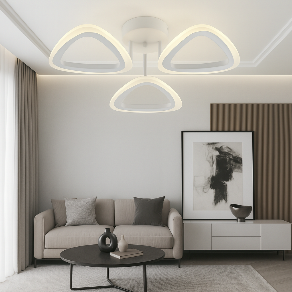 Lustra LED 36W cu telecomandă, Ø450x80 mm, lumină reglabilă 3000–6500K – model X19419/3