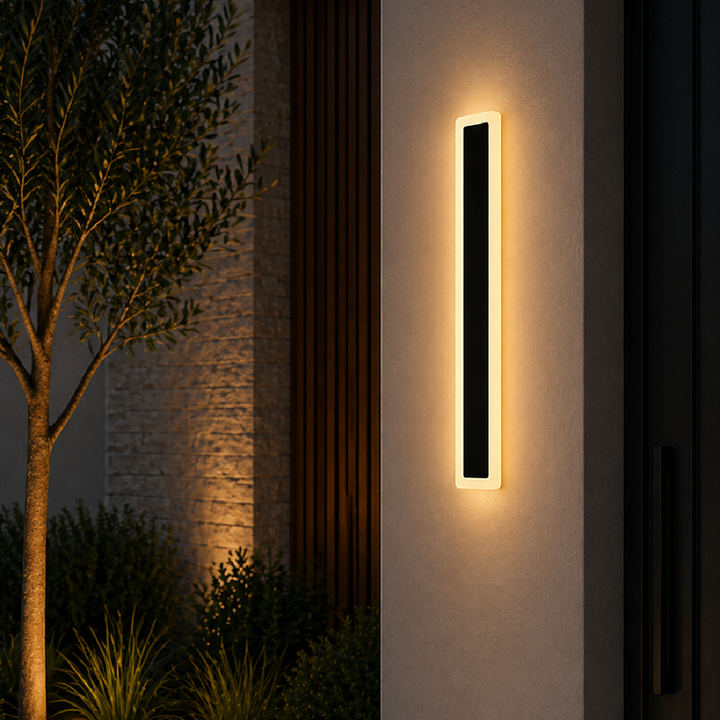 Aplica exterior, 16W, lumina calda 3000K, 600×80×41 mm, finisaj negru mat