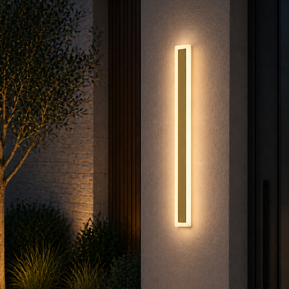 Aplica exterior, 25W, lumină calda 3000K, 900×80×41 mm, design modern Gold