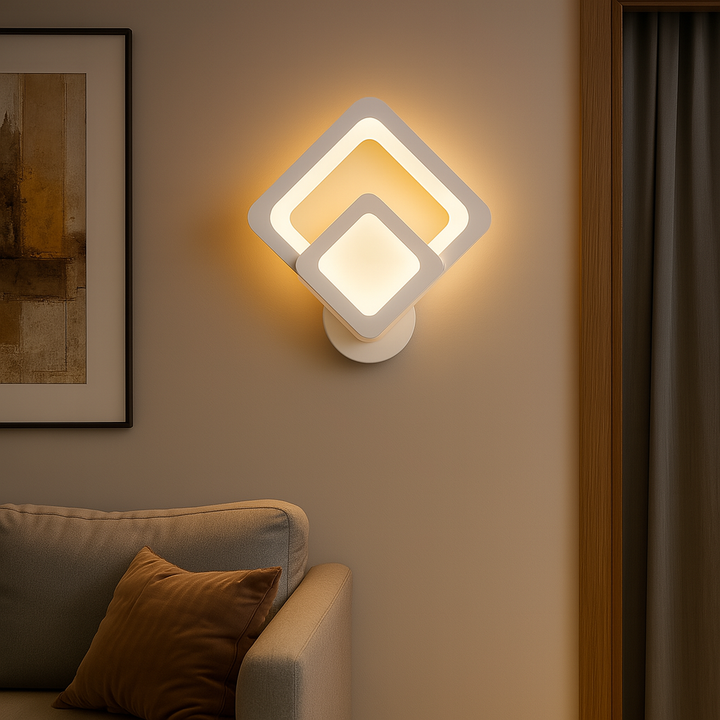 Aplica LED modernă B02, lumină reglabilă 3000–6500K, design geometric elegant