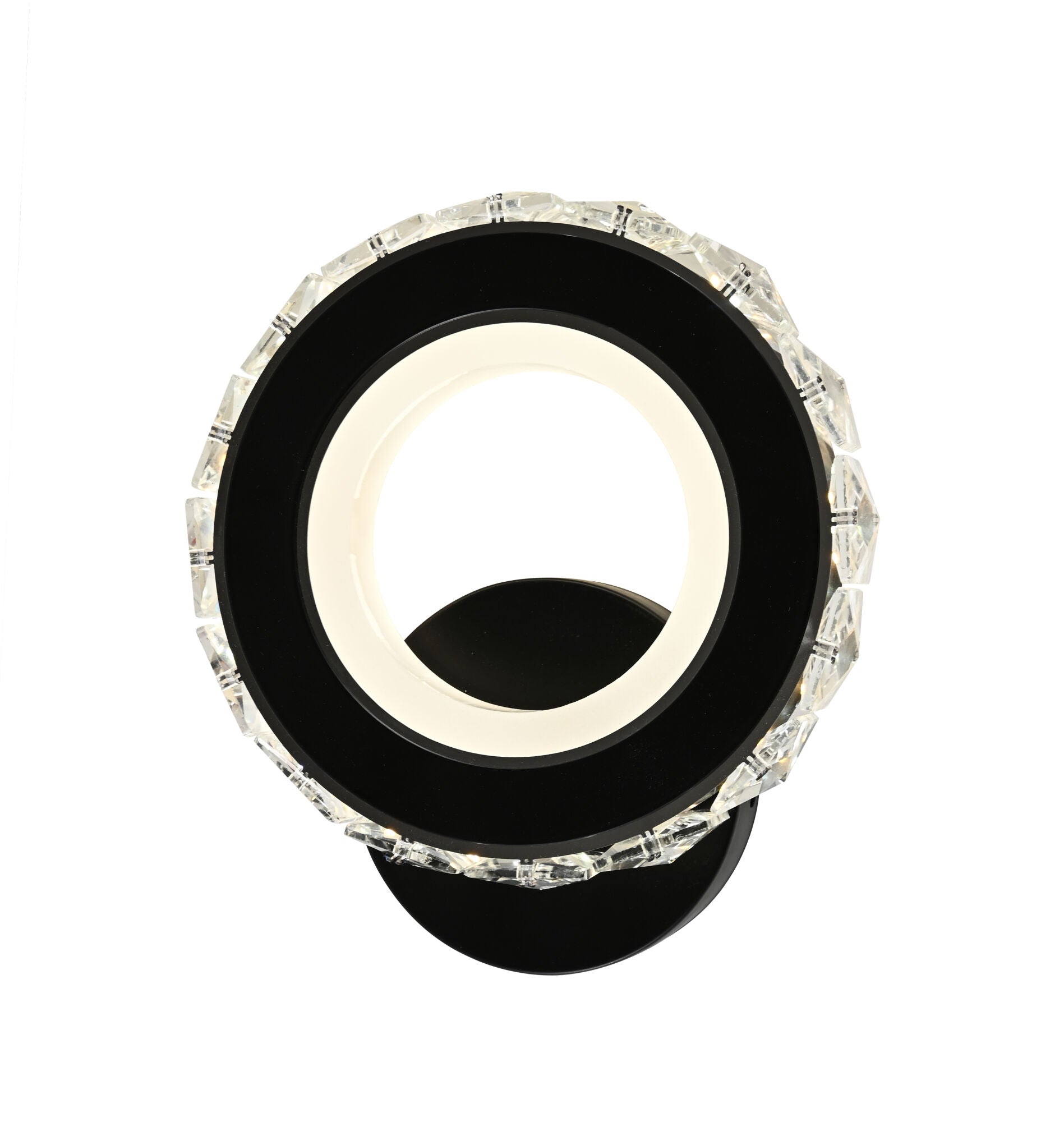 APLICA LED MODERNĂ 19373/1BK+CR, 24W, LUMINĂ REGLABILĂ 3000–6500K, FINISAJ NEGRU ȘI CROM