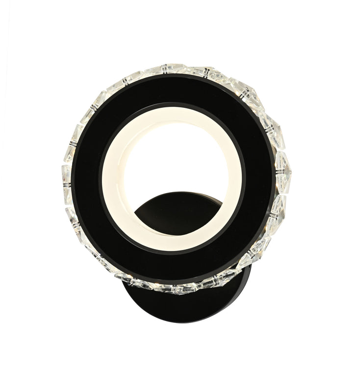 APLICA LED MODERNĂ 19373/1BK+CR, 24W, LUMINĂ REGLABILĂ 3000–6500K, FINISAJ NEGRU ȘI CROM