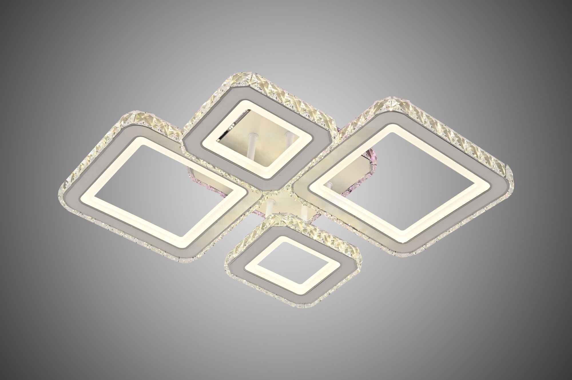 LUSTRĂ LED CU TELECOMANDĂ, 162W, LUMINĂ REGLABILĂ 3000K–6500K,40cmx55cm , DESIGN MODERN PENTRU SPAȚII MARI